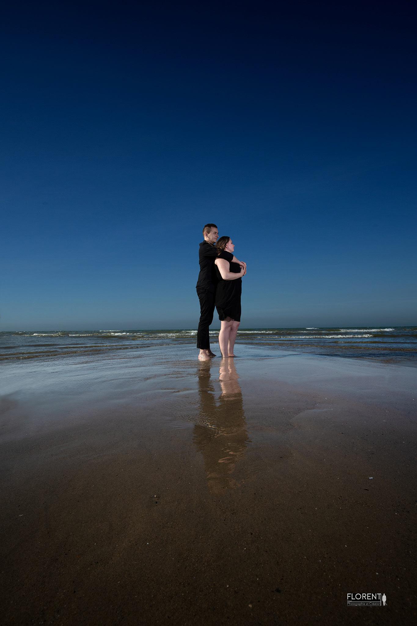 photographe faire part mariage couple bord de mer-boulogne-sur-mer-florent studio photographe lille paris le touquet calais