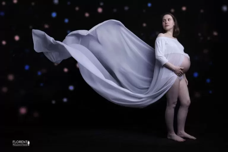 maternité voile magique s'envole en studio florent photographe boulogne sur mer lille le touquet paris france
