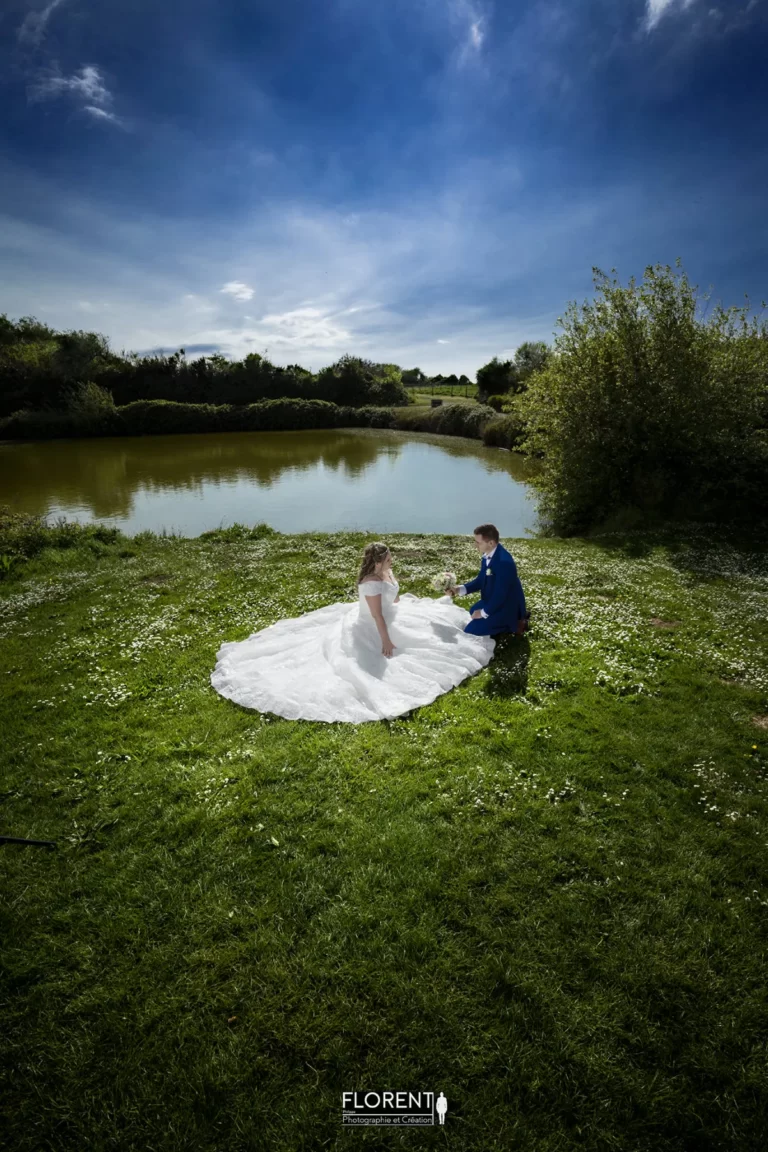 photographe mariés magique au bord d'un lac florent photographe boulogne sur mer lille le touquet paris calais saint omer le touquet