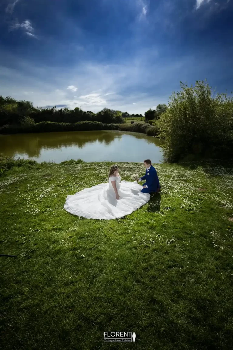 photographe mariés magique au bord d'un lac florent photographe boulogne sur mer lille le touquet paris calais saint omer le touquet